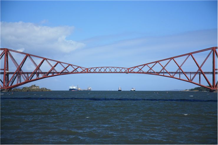 Picture Of Cantilever Rail Bridge Over The Forth River Estuary