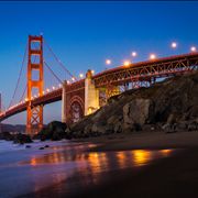 Golden Gate Bridge From Marshal Beach