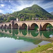 Picture Of Old Bridge Over Drina In Visegrad Bosnia