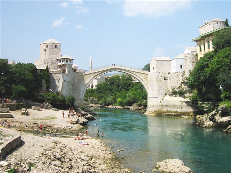 Stari Most Or Old Bridge In Mostar