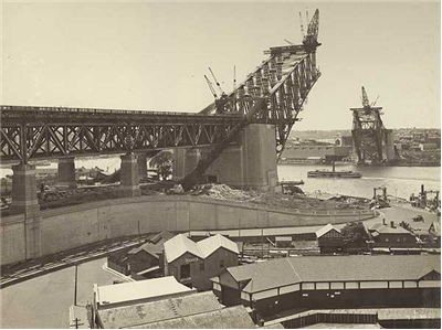 Sydney Harbour Bridge Early Construction
