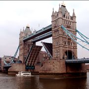 Picture Of Tower Bridge Opens To Allow Ships Passing